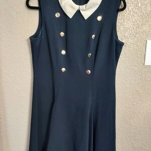 Tommy Hilfiger Navy and White Mini Dress